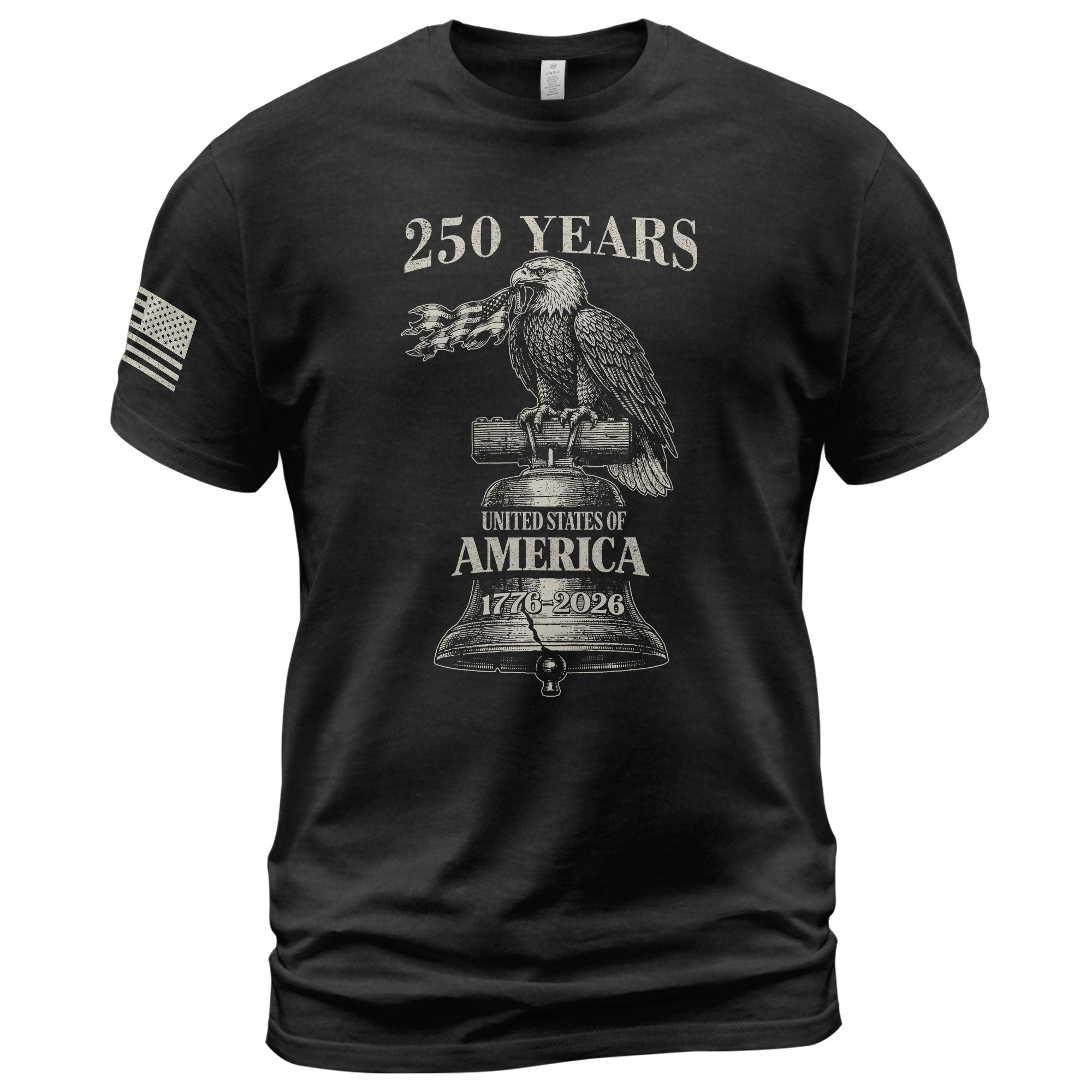 USA 250 Years Vintage T-Shirt 1776-2026 Patriotic Eagle Flag Liberty Bell Men’s Tee - Rust Field Wear