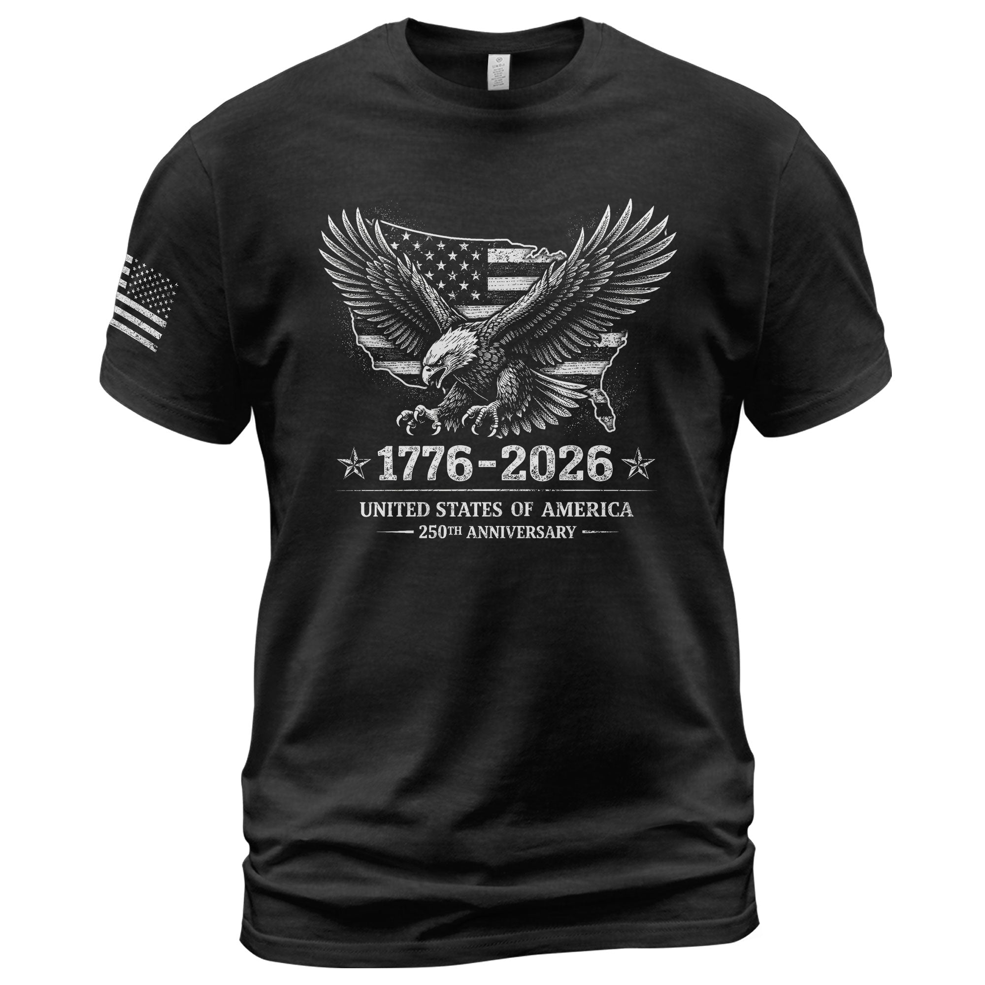 USA 250th Anniversary Shirt 1776-2026 United States of America Patriotic Eagle American Flag - Rust Field Wear