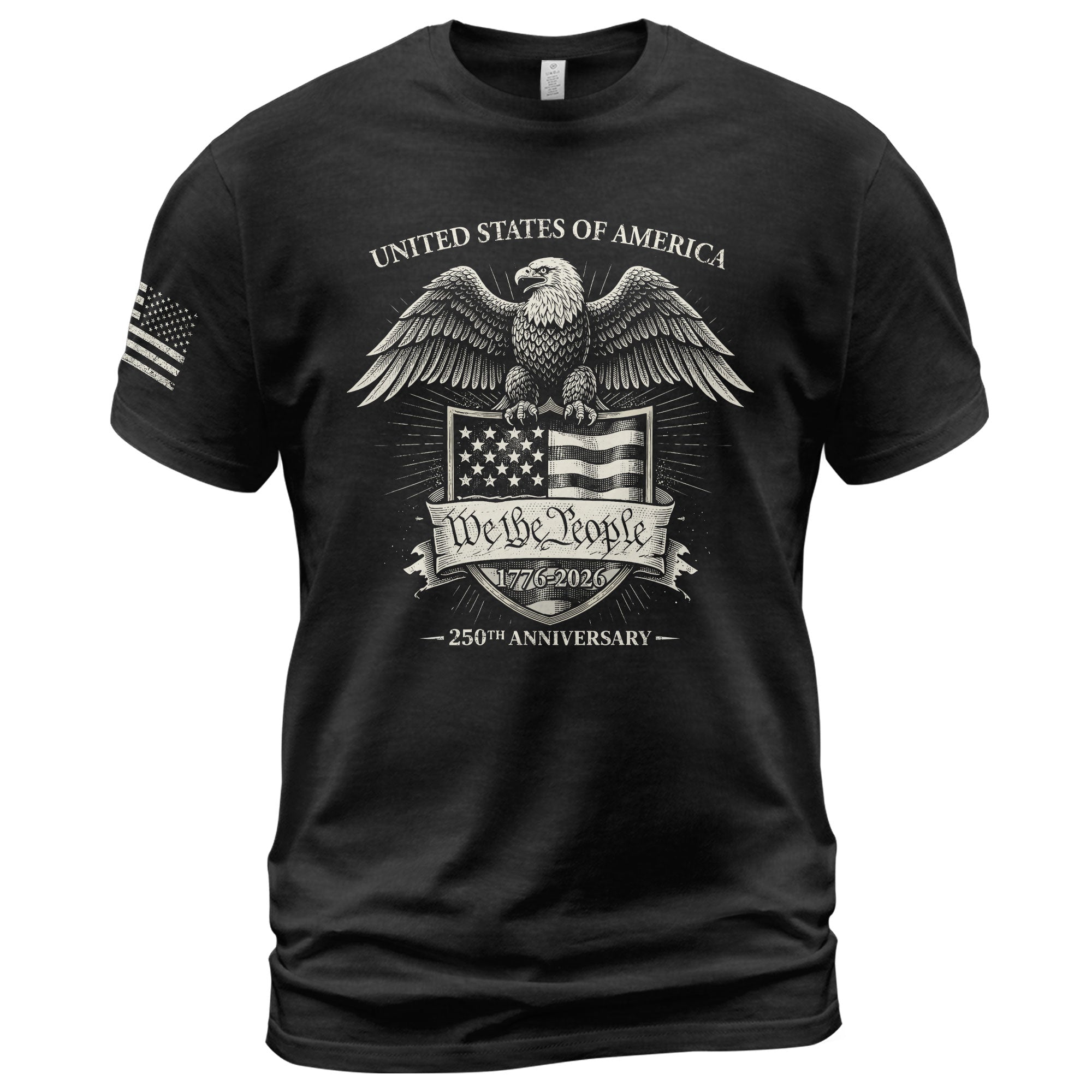 USA 250 Years Freedom Shirt 1776-2026 We The People American Eagle Shield Patriotic - Rust Field Wear