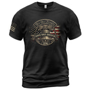 We The People Have Had Enough T-Shirt 1776 Patriot Distressed Liberty Bell Circular Design American Statement Tee - Rust Field Wear