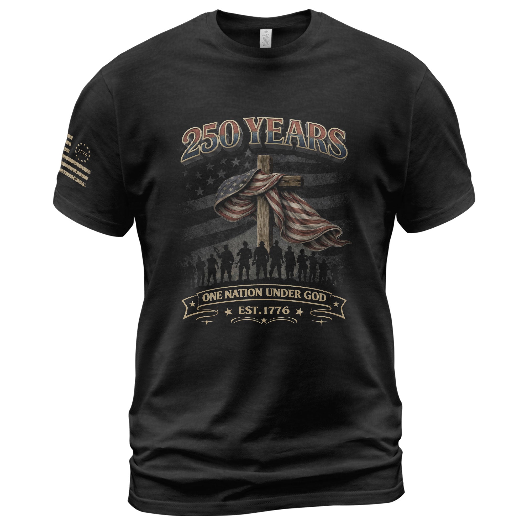 250 Years America Anniversary Shirt - Lady Liberty & Eagle Patriotic Christian Shirts - Rust Field Wear