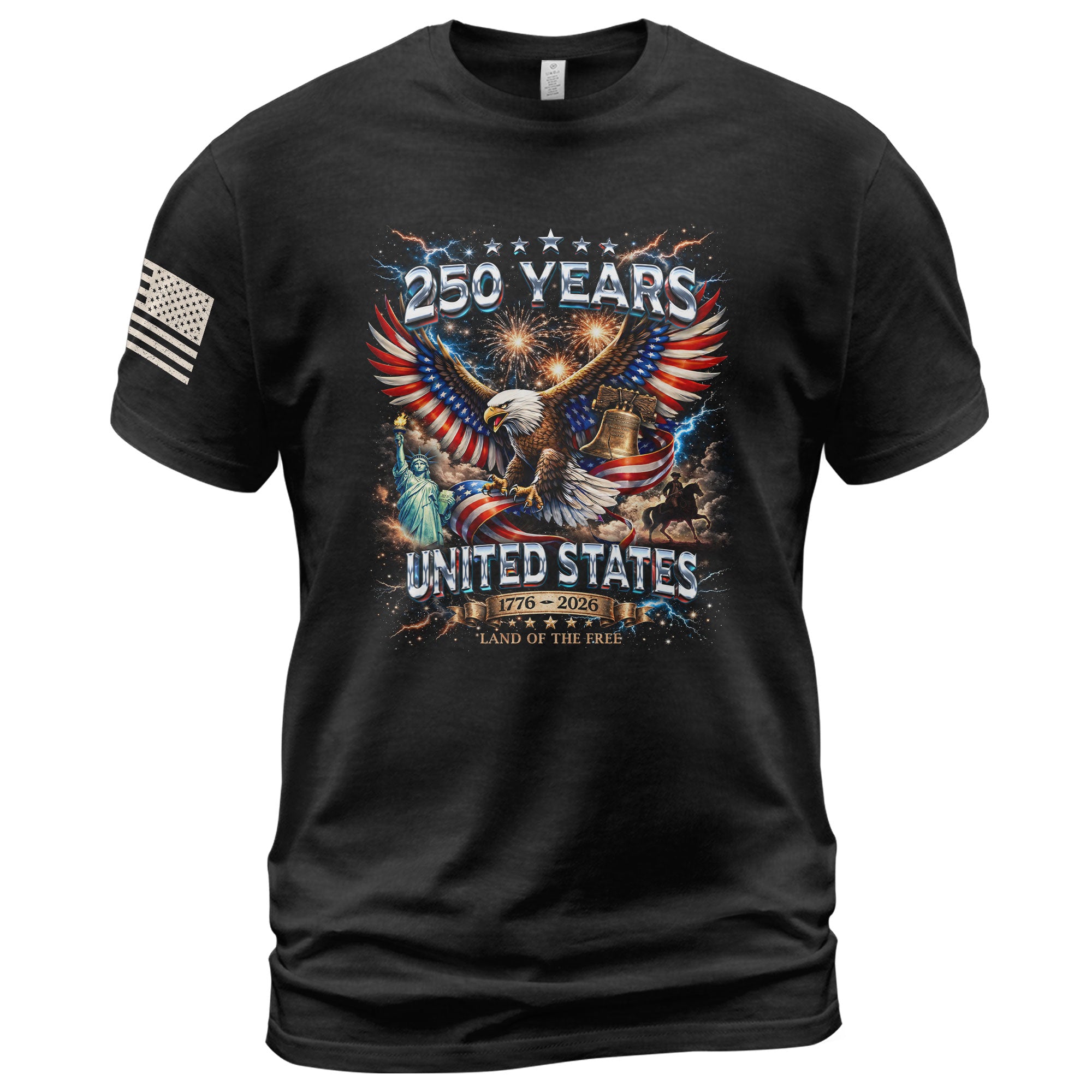 USA 250th Anniversary Shirt - 250th Year American Anniversary Flag Eagle Bootleg Design - Rust Field Wear