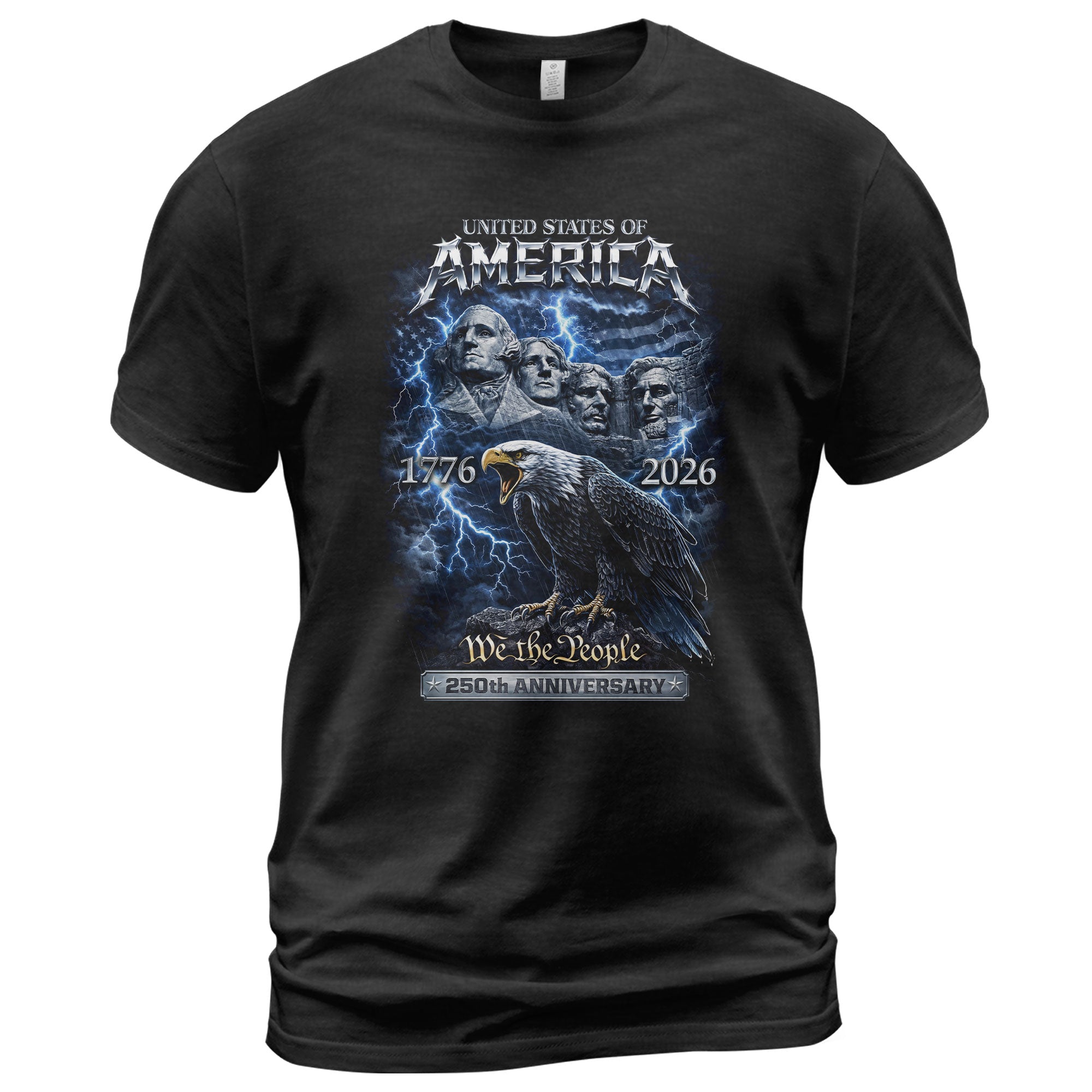 America 1776–2026 – 250th Anniversary We The People Lightning Eagle Tee - Rust Field Wear