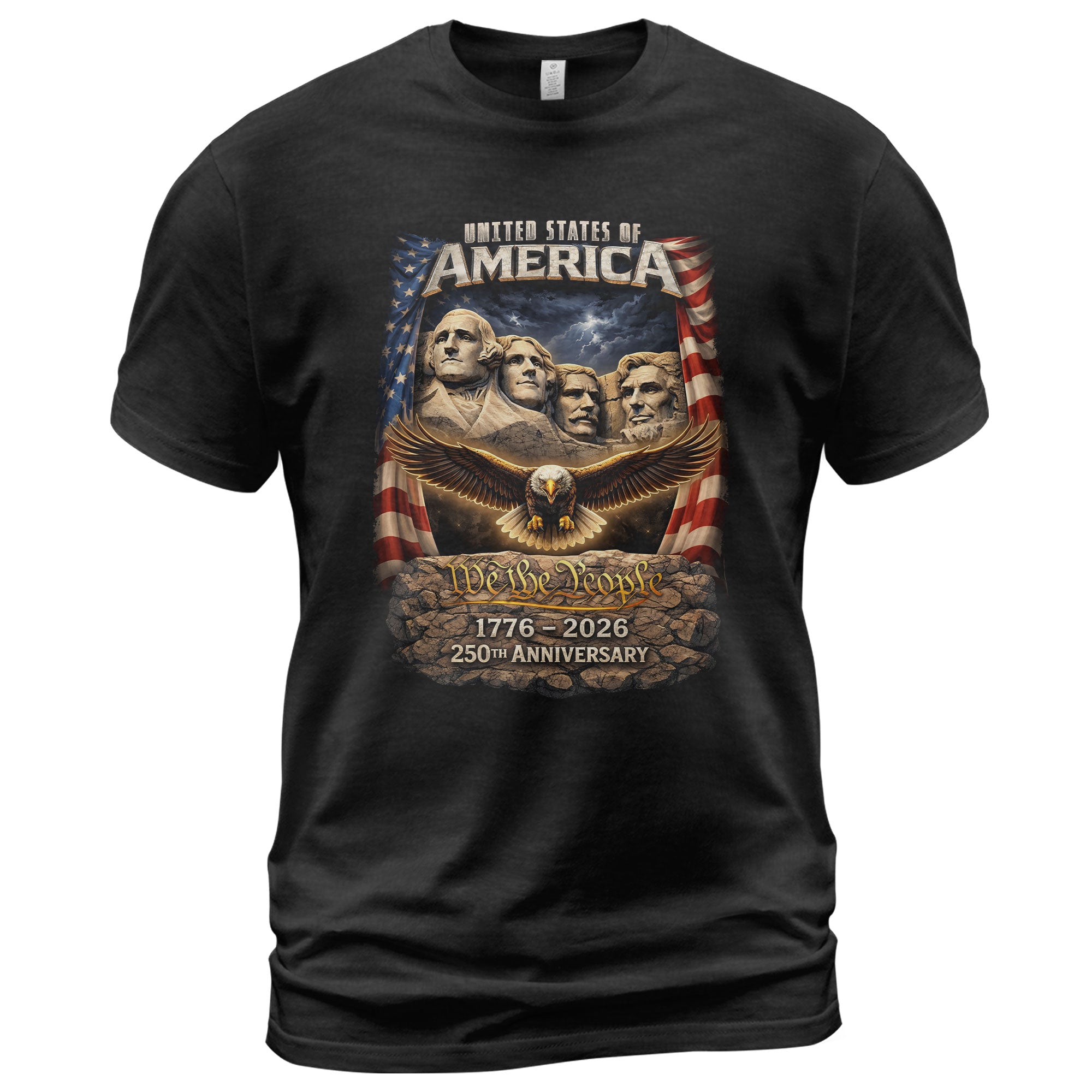 United States of 250 Years America Anniversary 1776–2026 – Monument Tribute Patriotic T-Shirt - Rust Field Wear