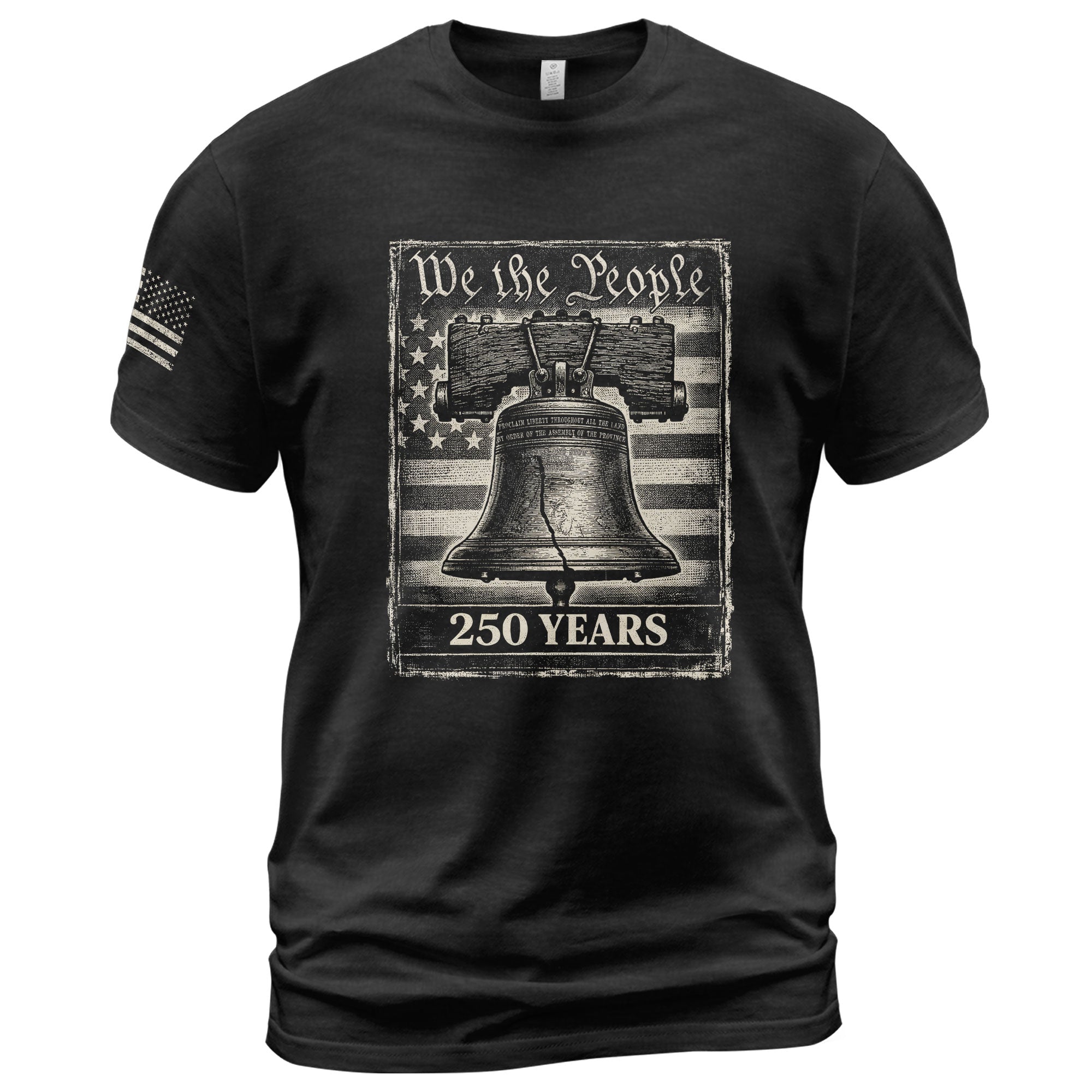 America 250th Anniversary T-Shirt - 250 Years 1776-2026 Liberty Bell "We The People" Patriotic Tee - Rust Field Wear