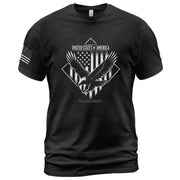 America 250th Anniversary T-Shirt - White Eagle & Flag 1776-2026 250 Years Minimalist Men's Tee - Rust Field Wear