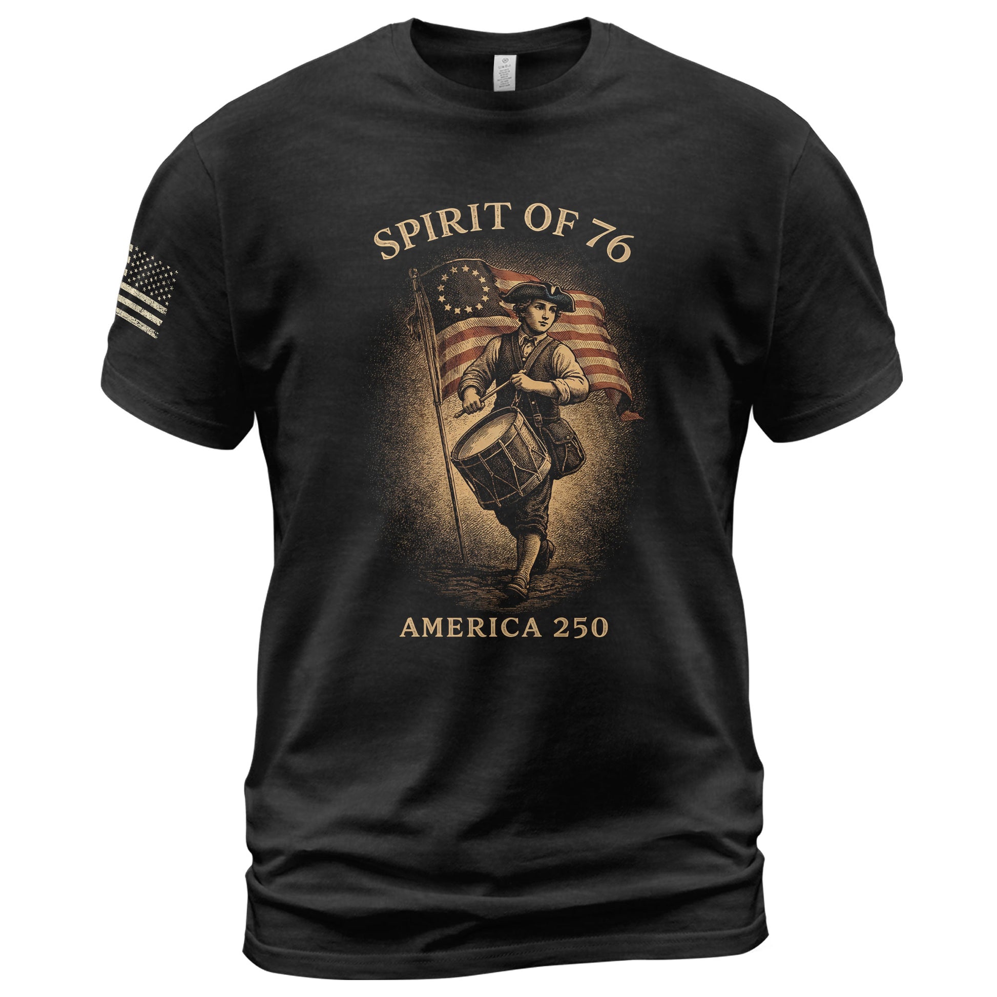 America 250th Anniversary T-Shirt 1776-2026 – Spirit of 76 Drummer Retro Patriotic Tee - Rust Field Wear