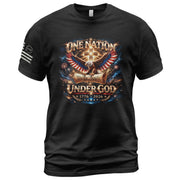 America 250th Anniversary 1776-2026 T-Shirt – We The People Eagle Cross & Constitution One Nation Under God Bootleg Shirt - Rust Field Wear