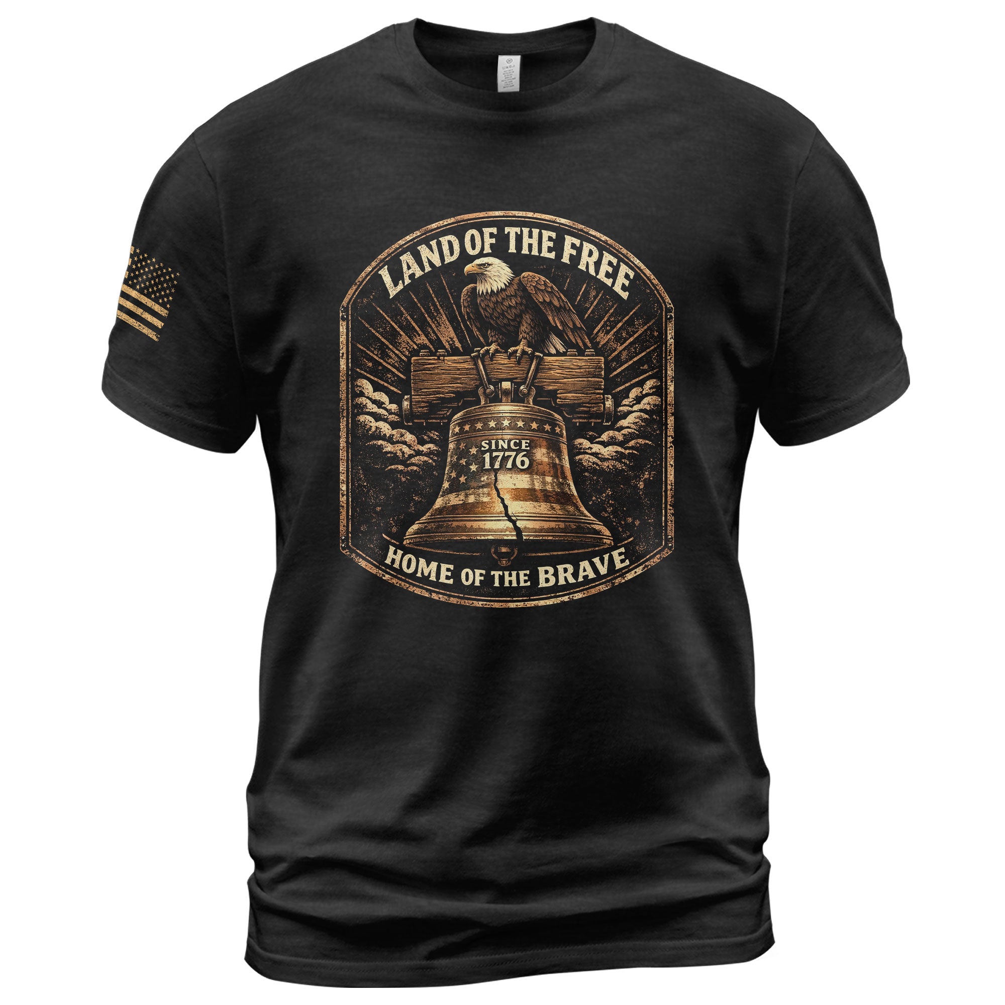 America 250th Anniversary T-Shirt 1776-2026 – Land of the Free Liberty Bell & Eagle Tee - Rust Field Wear