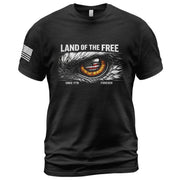 250 Years of Freedom 1776-2026 Patriotic T-Shirt – Eagle Eye & American Flag USA Mens Shirt - Rust Field Wear