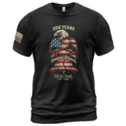 1776-2026 America 250th Anniversary T-Shirt – Liberty Bell & Eagle We The People Patriotic Mens Tee - Rust Field Wear