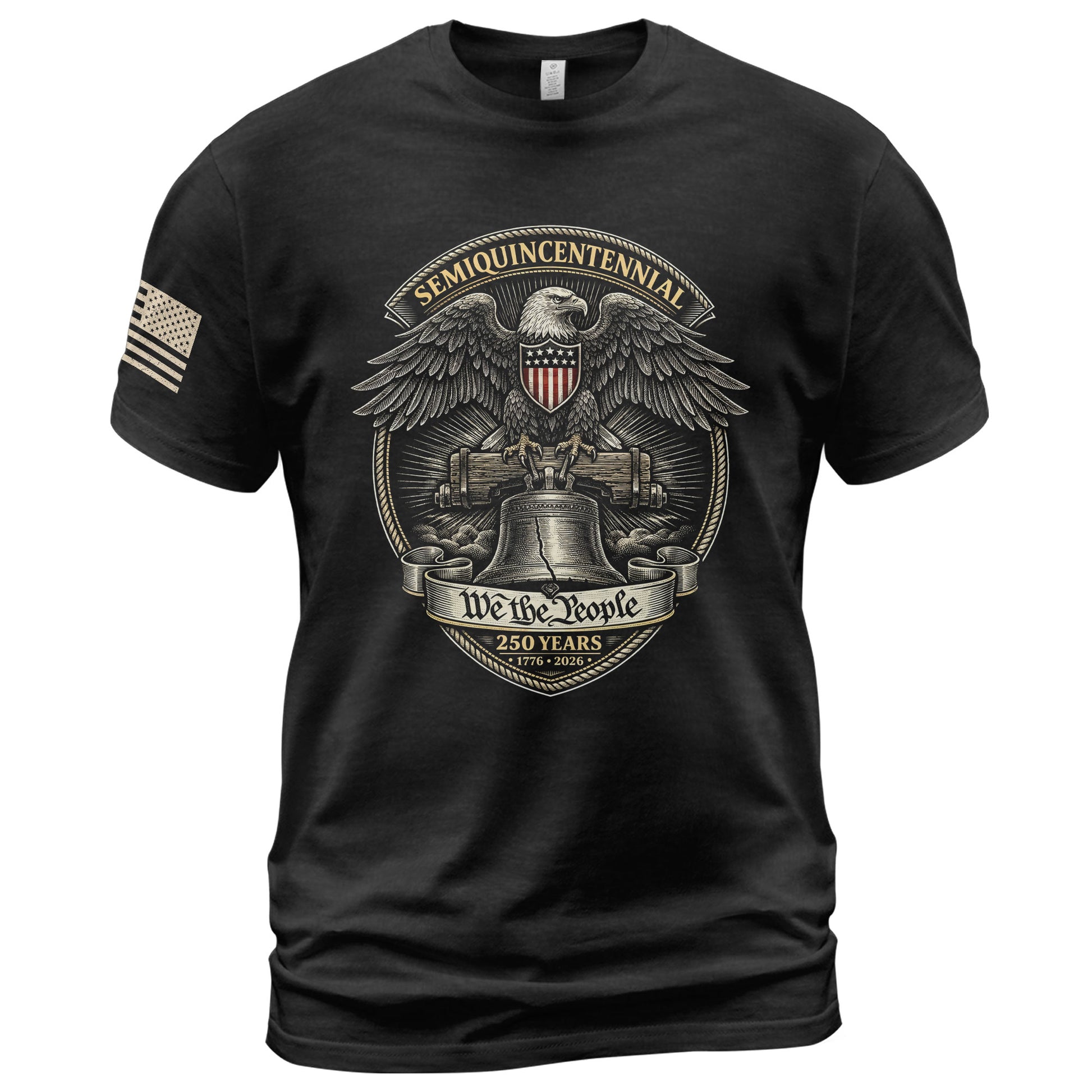 America 250th Anniversary T-Shirt (1776-2026) – We The People, Liberty Bell & Eagle Patriotic Tee - Rust Field Wear