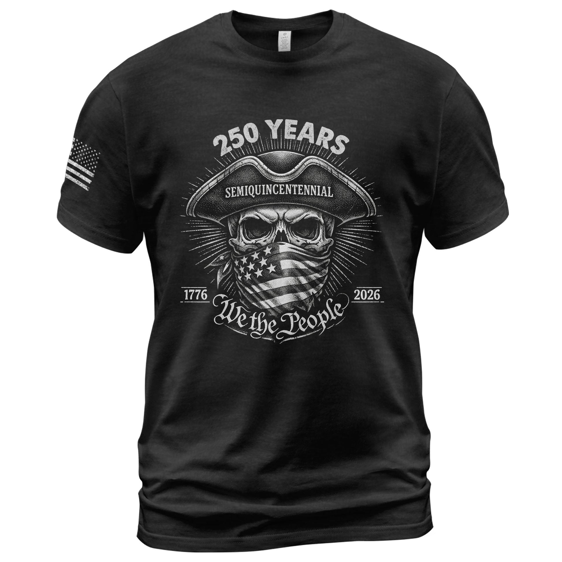 America 250th Anniversary T-Shirt (1776-2026) – We The People Patriot Skull & Revolution Tee - Rust Field Wear