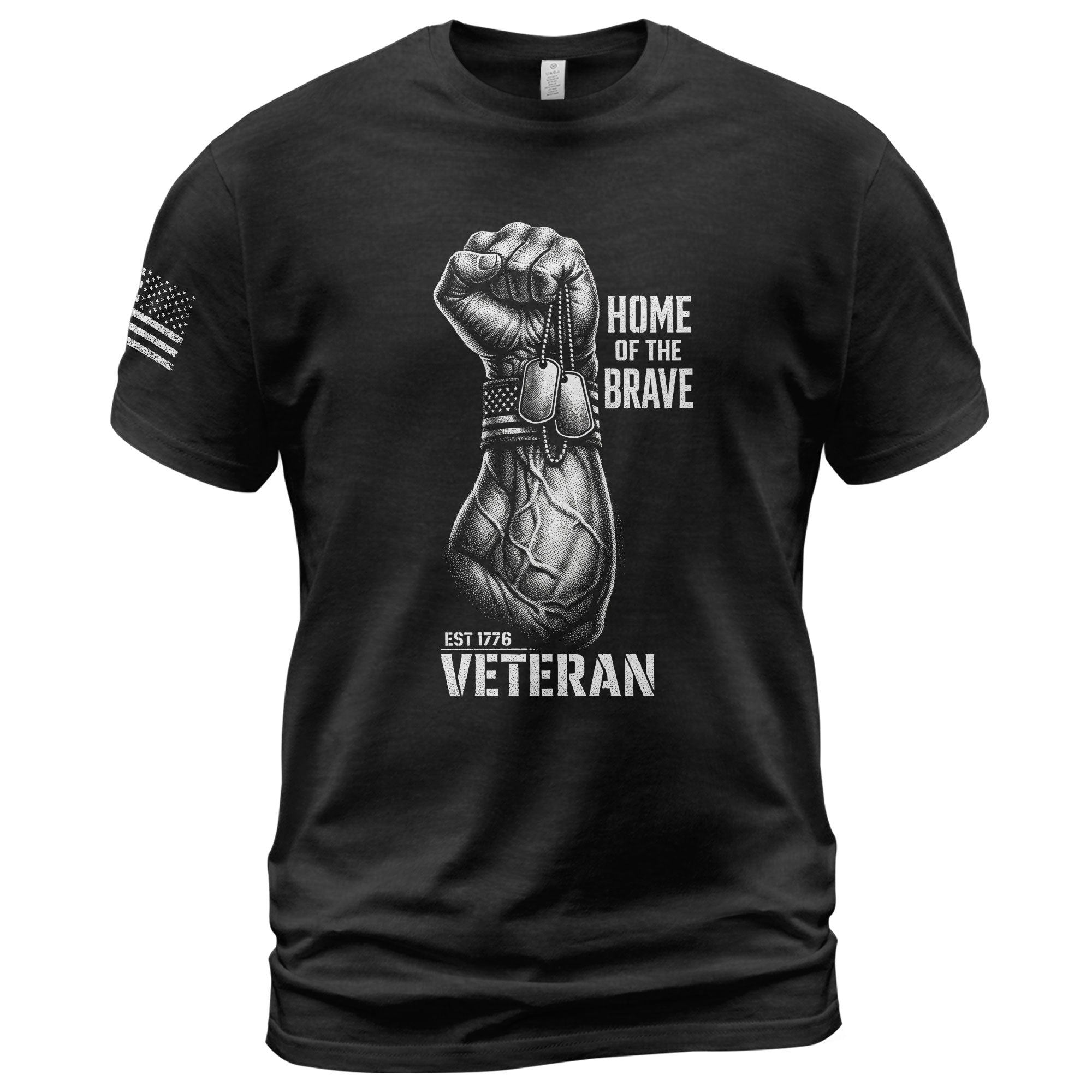 250 Years American Anniversary 1776-2026 Veteran T-Shirt – Home of the Brave USA Freedom Patriotic Mens Gift - Rust Field Wear