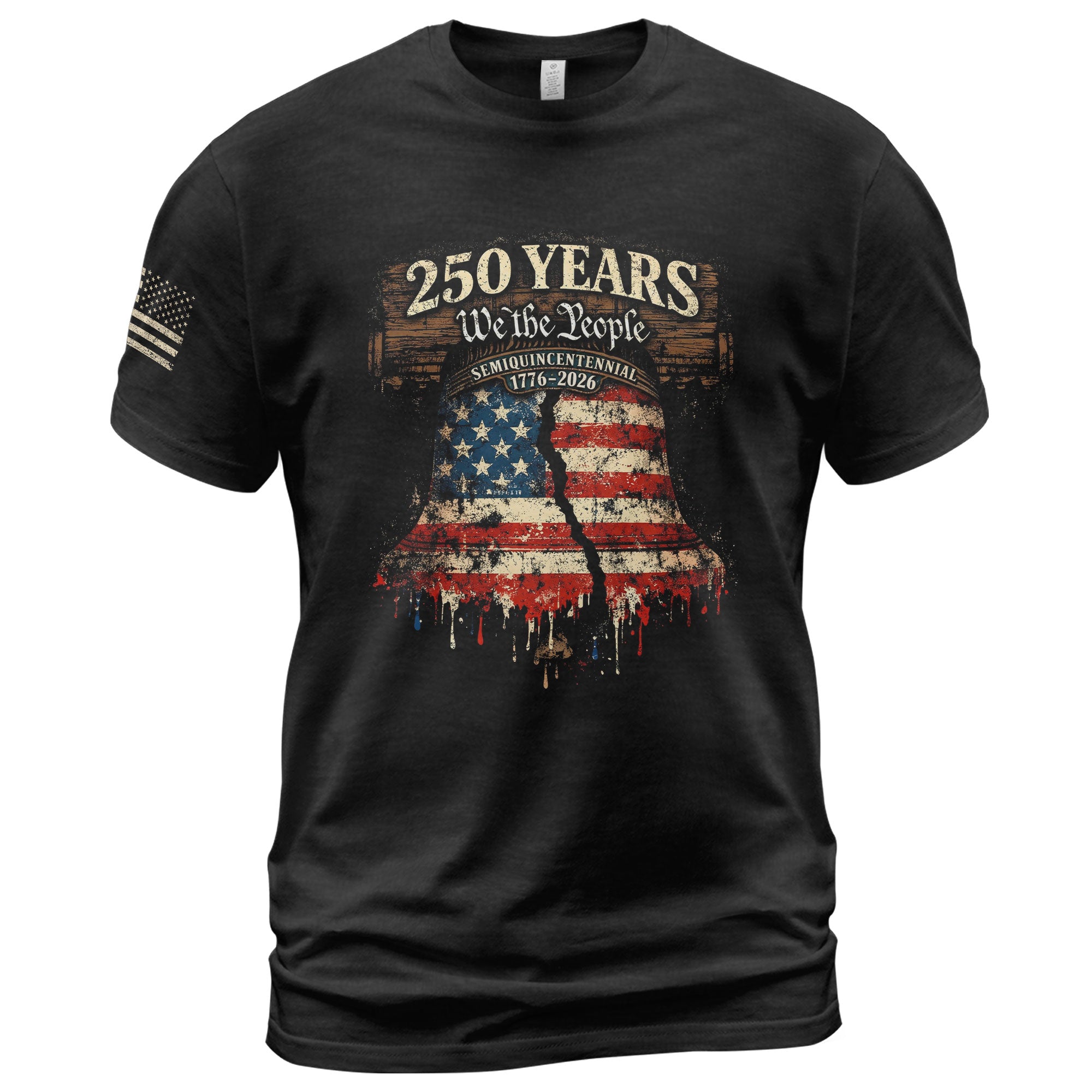America 250th Anniversary 1776-2026 T-Shirt – We The People 250 Years Liberty Bell Patriotic Tee - Rust Field Wear