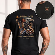 Patriotic 250 Years 1776-2026 T-Shirt - Statue of Liberty United States Anniversary Tee - Rust Field Wear