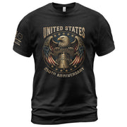 United States 250th Anniversary T-Shirt 1776-2026 Patriotic Liberty Bell Eagle Tee - Rust Field Wear