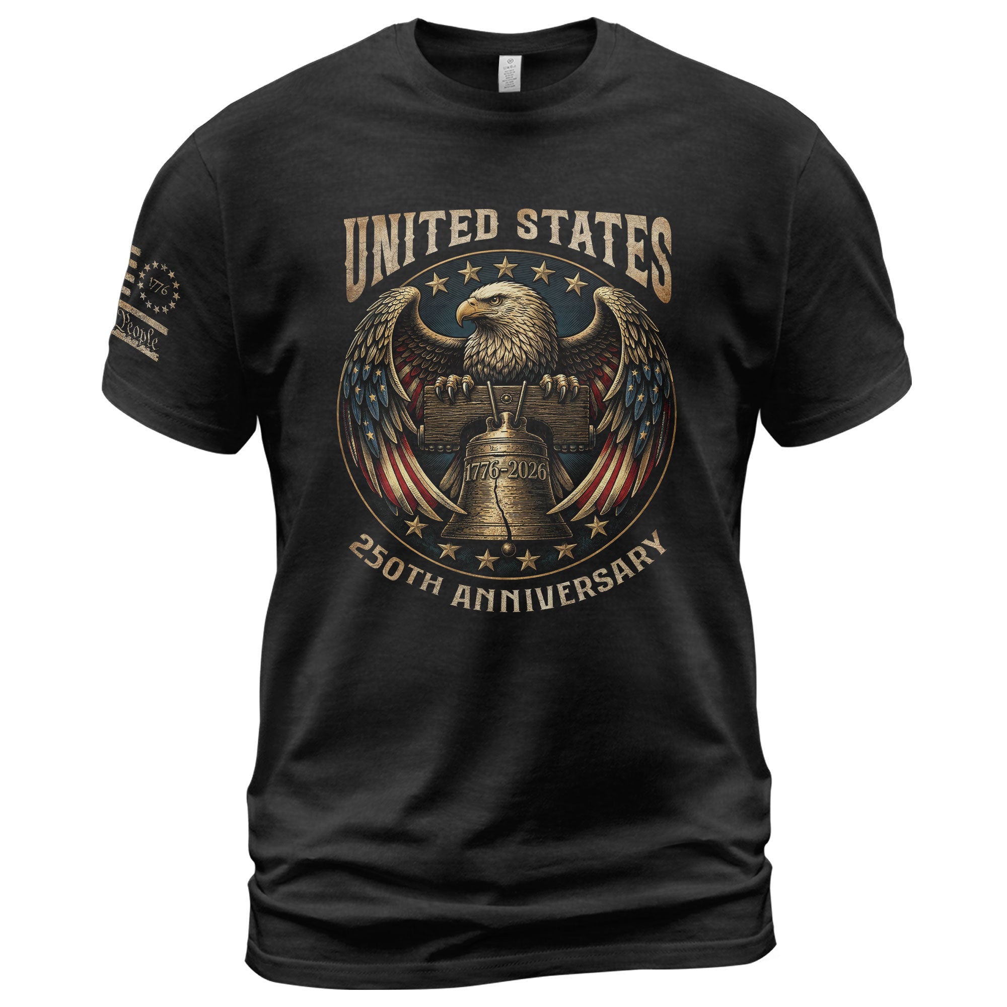 United States 250th Anniversary T-Shirt 1776-2026 Patriotic Liberty Bell Eagle Tee - Rust Field Wear