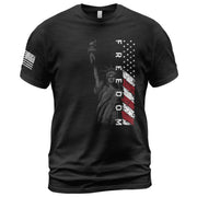 Freedom Shirts for Men, Freedom Statue of Liberty American Flag Patriotic USA - Patriotic T Shirts - Rust Field Wear
