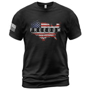 Freedom USA Map American Flag Patriotic Vintage, Patriotic T Shirts - Freedom Shirts for Men - Rust Field Wear