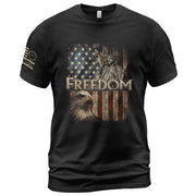 Freedom Statue of Liberty Eagle American Flag Patriotic Pride - Freedom T Shirt, Patriotic Shirts for Men - Rust Field Wear