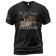 Freedom We The People Statue of Liberty American Flag Patriotic, Patriotic T Shirts - Freedom Shirts for Men - Rust Field Wear