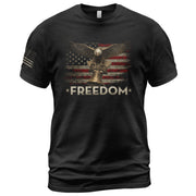 Freedom Shirts for Men, Freedom American Flag Eagle Liberty Bell Patriotic Vintage Pride - Patriotic T Shirts - Rust Field Wear