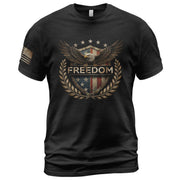 Patriotic Freedom American Flag Shield and Eagle - Freedom Shirts for Men, Patriotic T Shirts - Rust Field Wear
