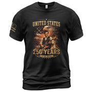 Bald Eagle Liberty Bell Lincoln Guitar Shirt Vintage 1776 2026 Patriotic US Flag Tee - Rust Field Wear