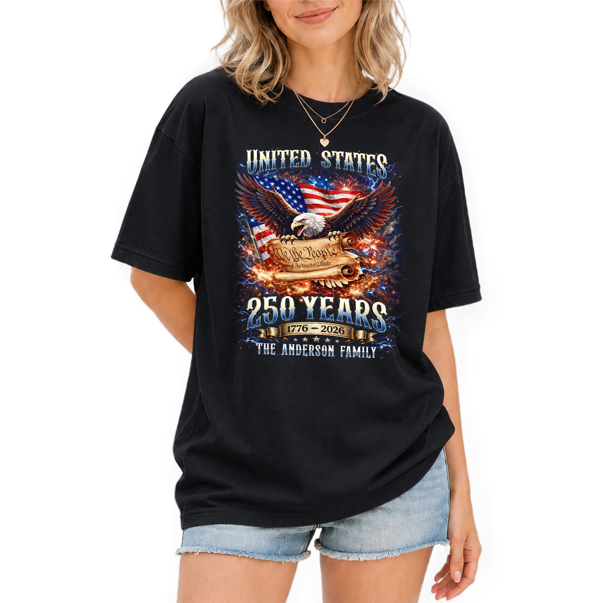 United States 250th Anniversary Shirts Personalized Custom Family Name Group Apparel - Rust Field Wear