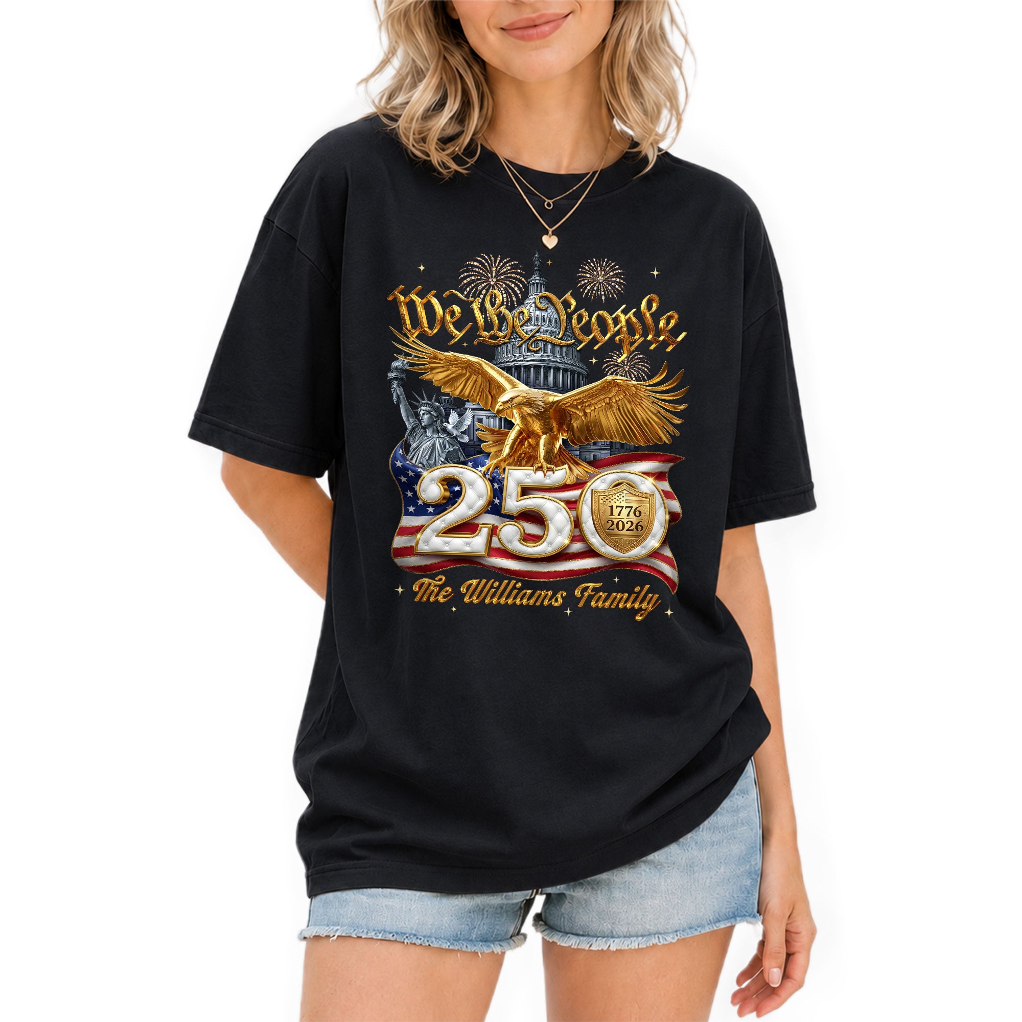 We The People Heritage Apparel Customized Custom Family Name United States Shirts - Rust Field Wear