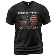 Lincoln 1776-2026 Patriotic Graphic T Shirt - Unisex Summer Tee for History Fans - Rust Field Wear