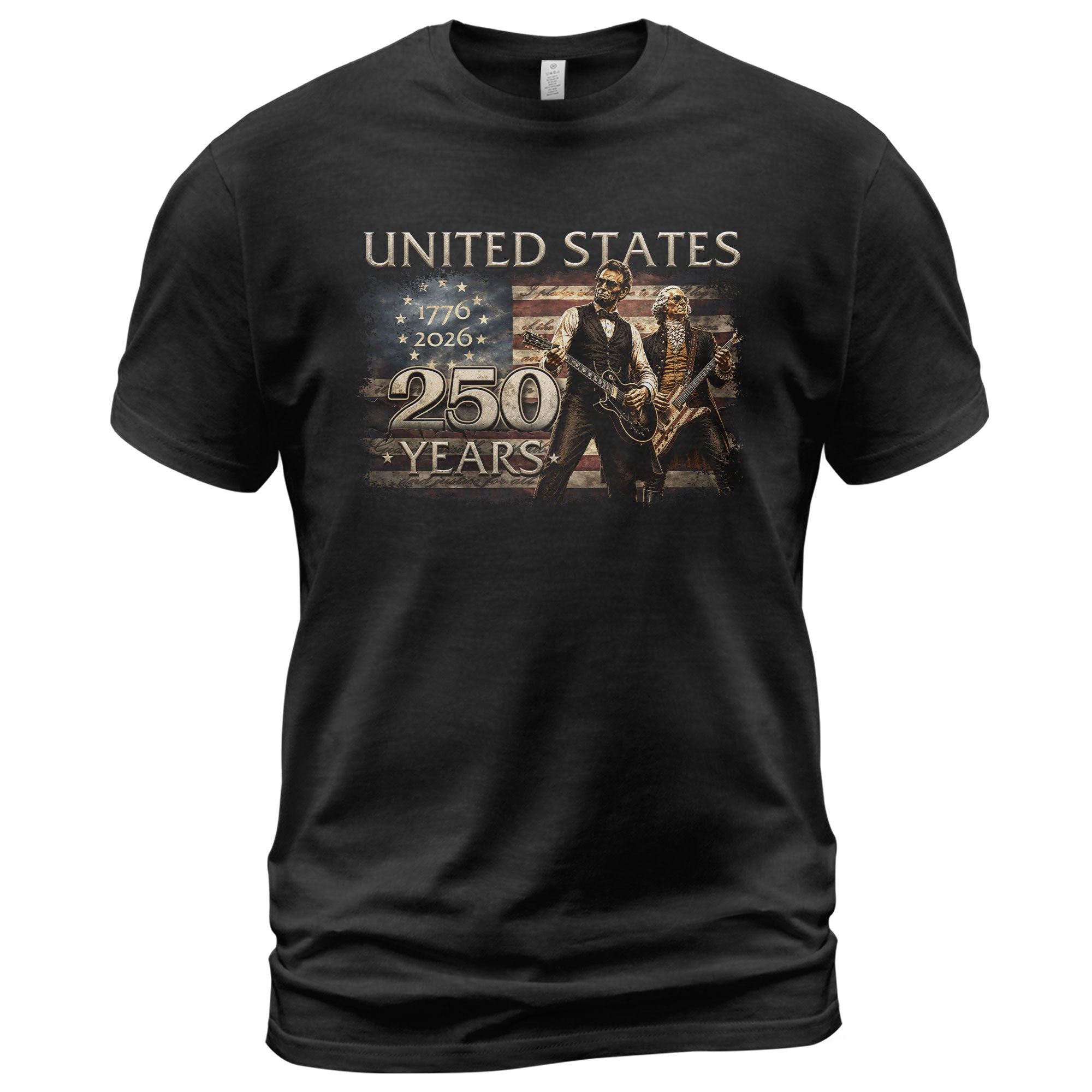 Lincoln Washington 1776-2026 Presidents T Shirt - Patriotic Graphic Unisex Apparel - Rust Field Wear