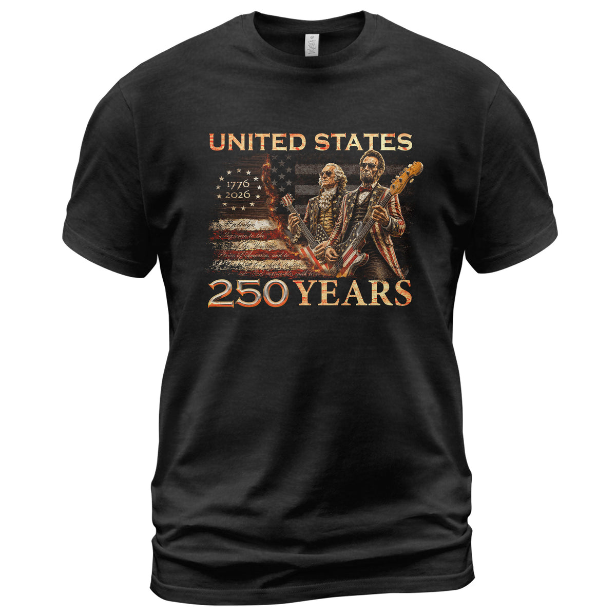 Unisex 1776-2026 Presidents T Shirt - Lincoln Washington Patriotic Summer Graphic Tee - Rust Field Wear