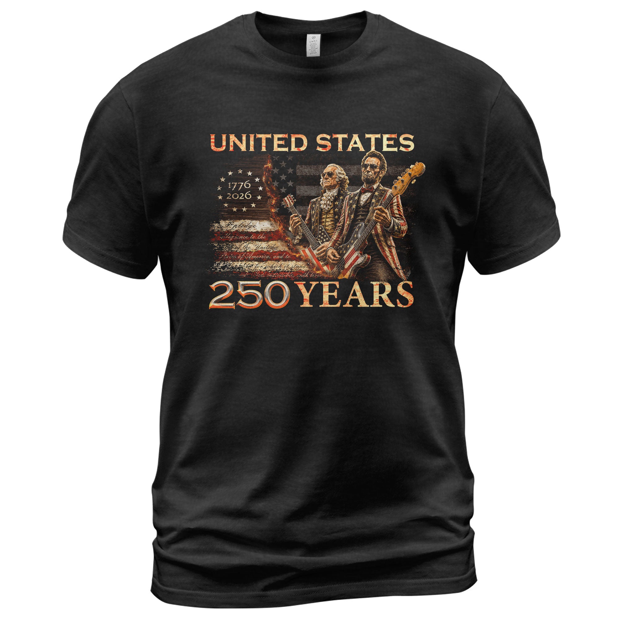 Unisex 1776-2026 Presidents T Shirt - Lincoln Washington Patriotic Summer Graphic Tee - Rust Field Wear