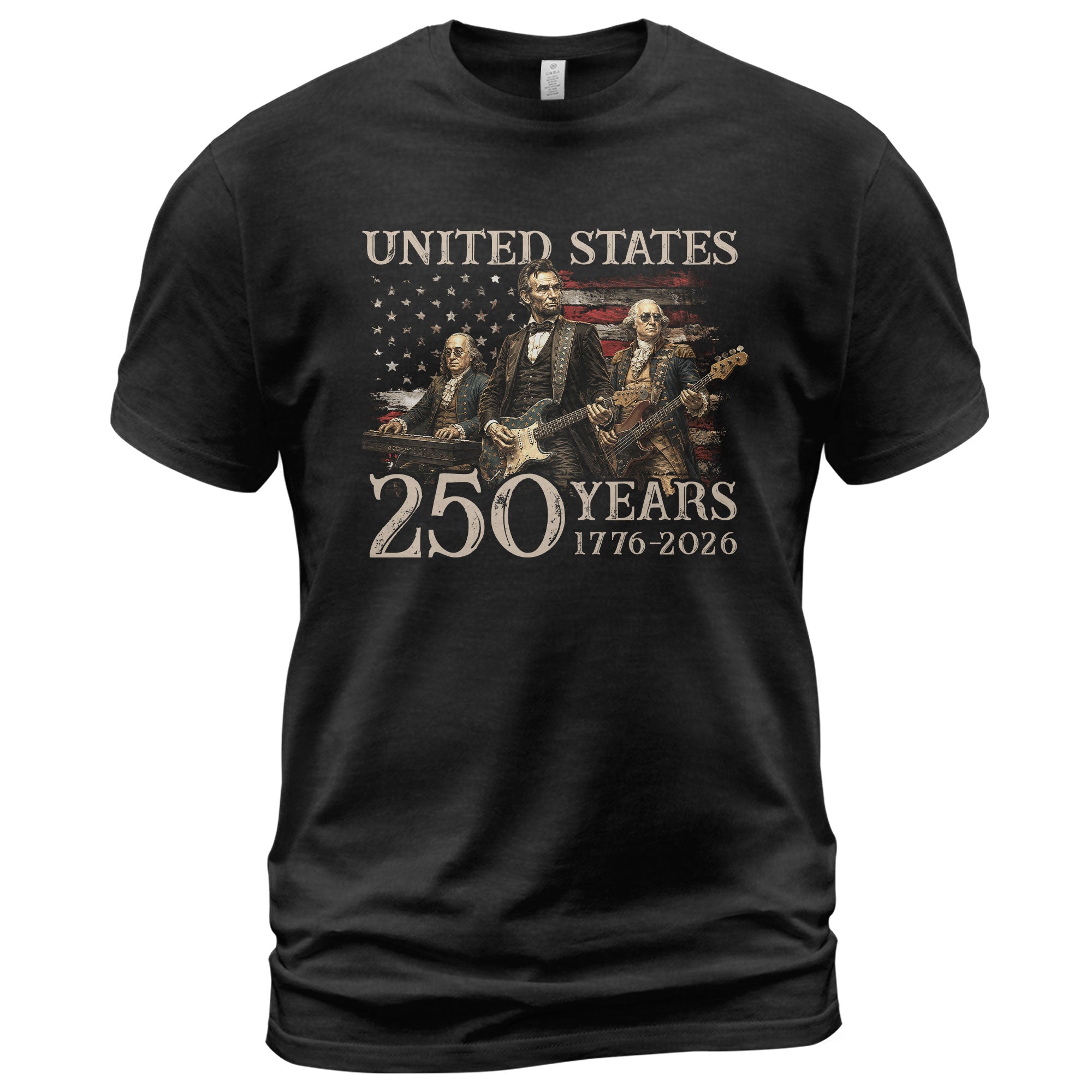 Graphic 1776-2026 Lincoln Presidents T Shirt - Patriotic Unisex Summer Wear Item - Rust Field Wear
