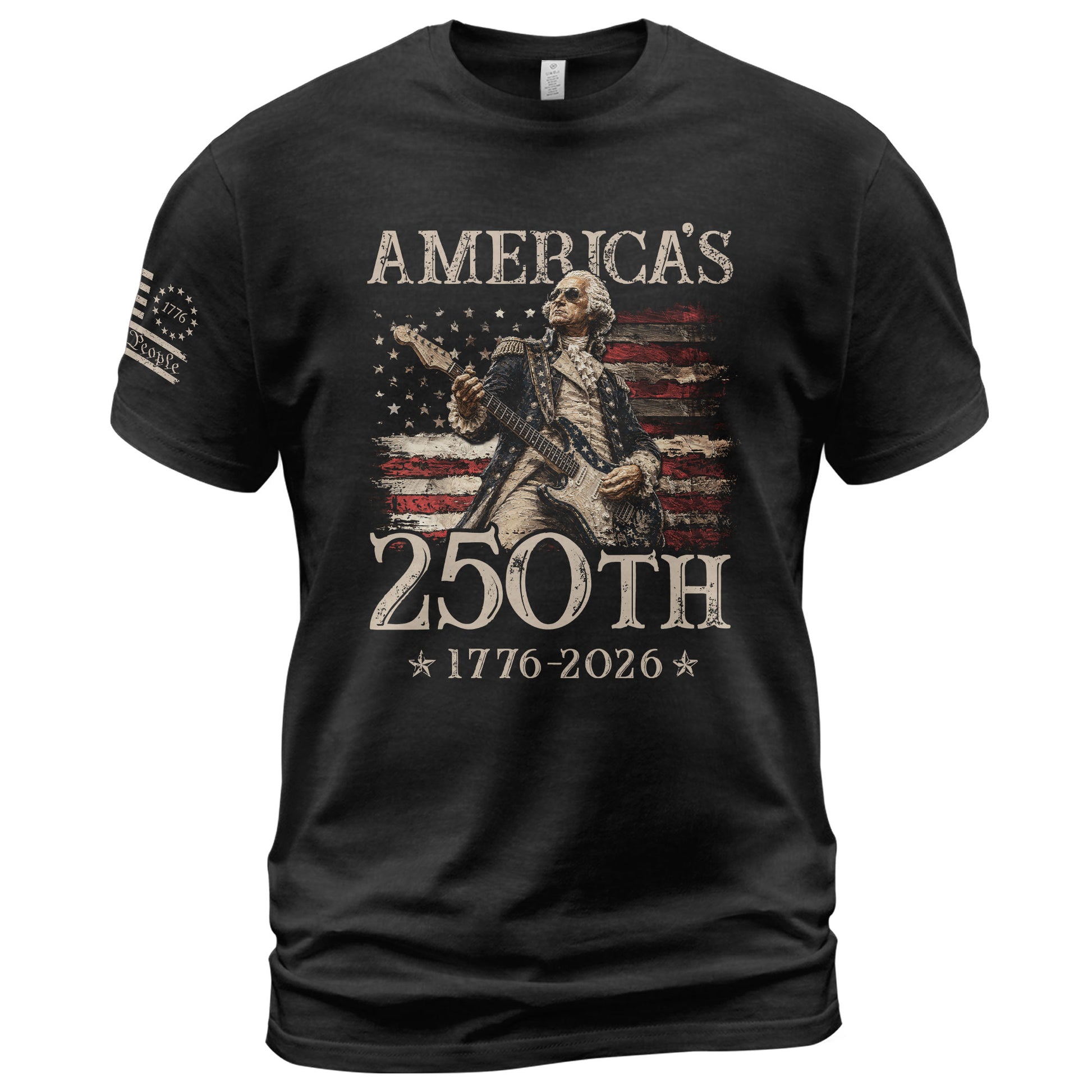 Iconic George Washington Guitar Shirt 1776-2026 Patriotic Graphic Tee Heritage Apparel Gift - Rust Field Wear