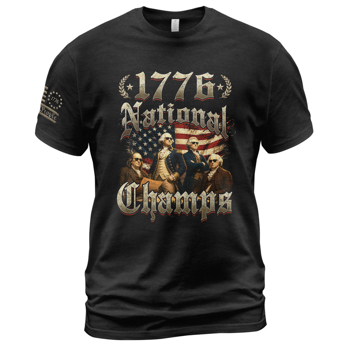 1776 National Champs T-Shirt Vintage US Founding Fathers Patriotic 4th of July Graphic Tee - Rust Field Wear