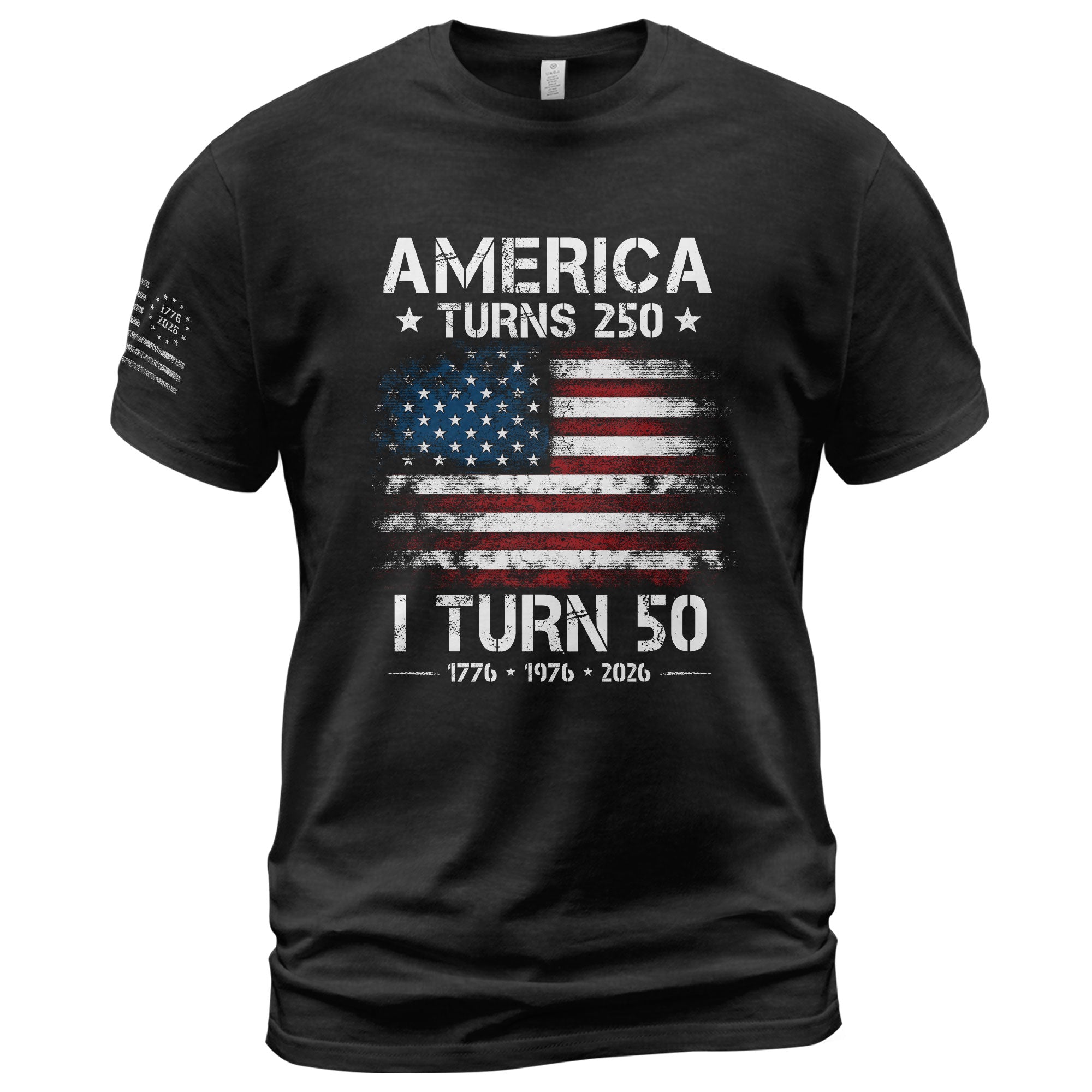 1976 Limited Edition 50th Birthday T-Shirt - Celebrating 250 Years of History 1776-2026 - Rust Field Wear