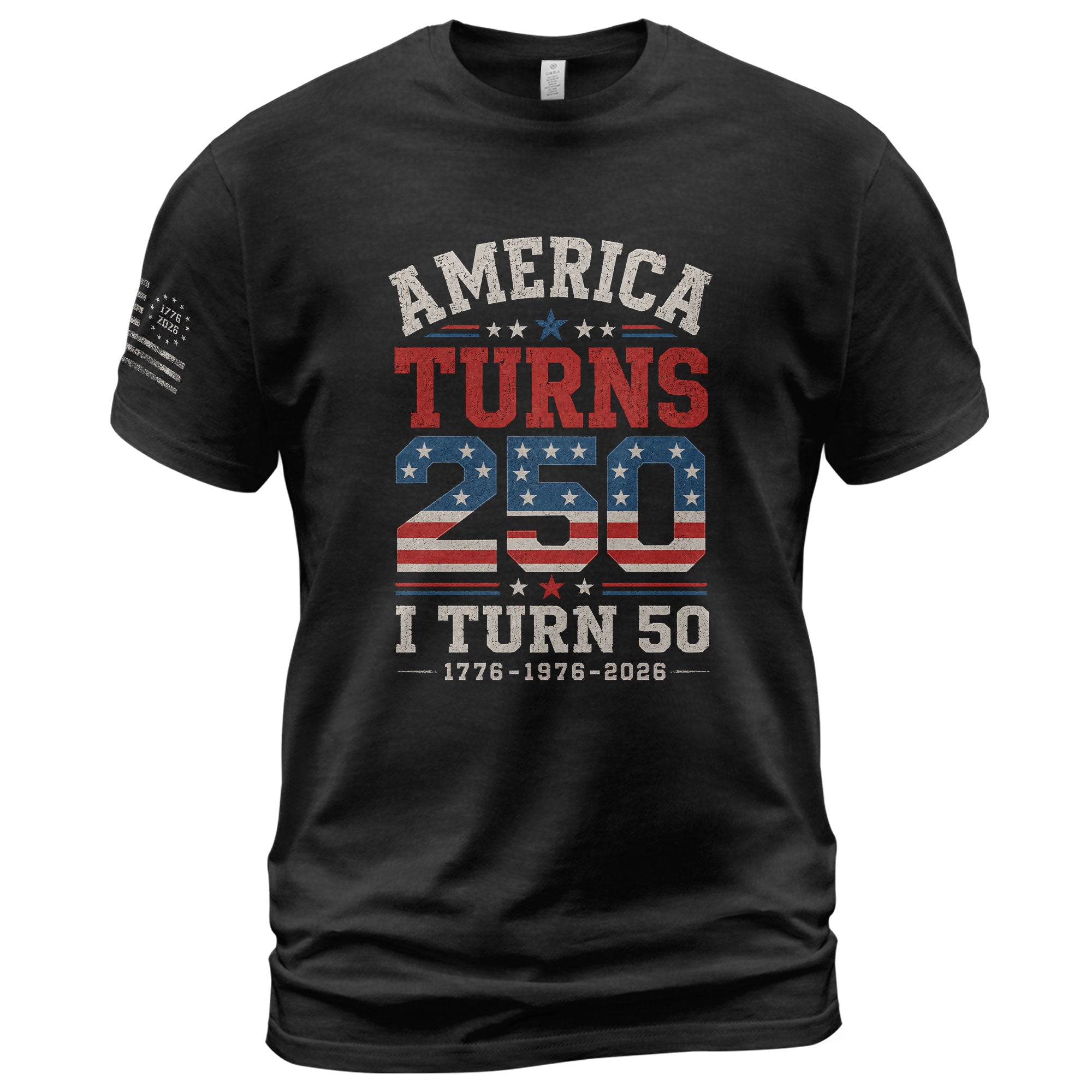Born In 1976 - 50 Year Milestone Graphic Apparel - 250 Year Anniversary Commemorative - Rust Field Wear
