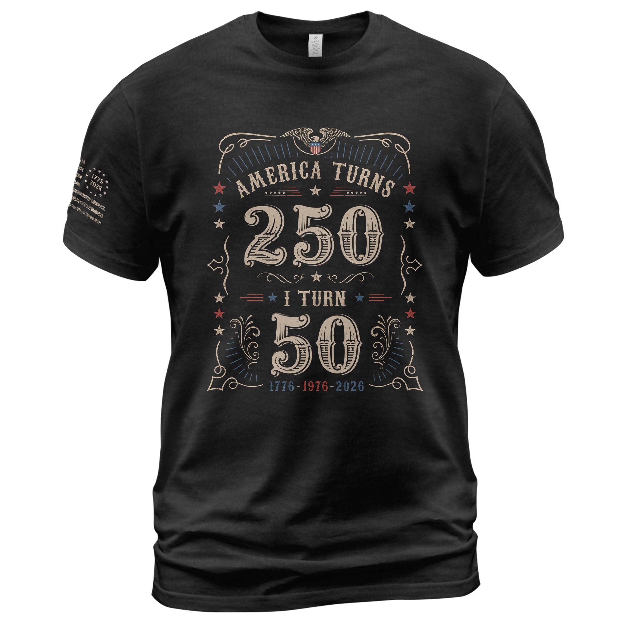 50 Year Legacy Graphic Tee - Commemorating 250 Years of History 1776-2026 Shirt Style - Rust Field Wear