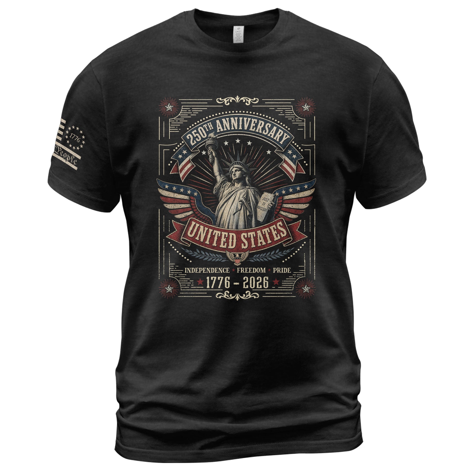 Statue of Liberty 250th Anniversary Shirt 1776-2026 United States Patriotic Graphic Tee - Rust Field Wear