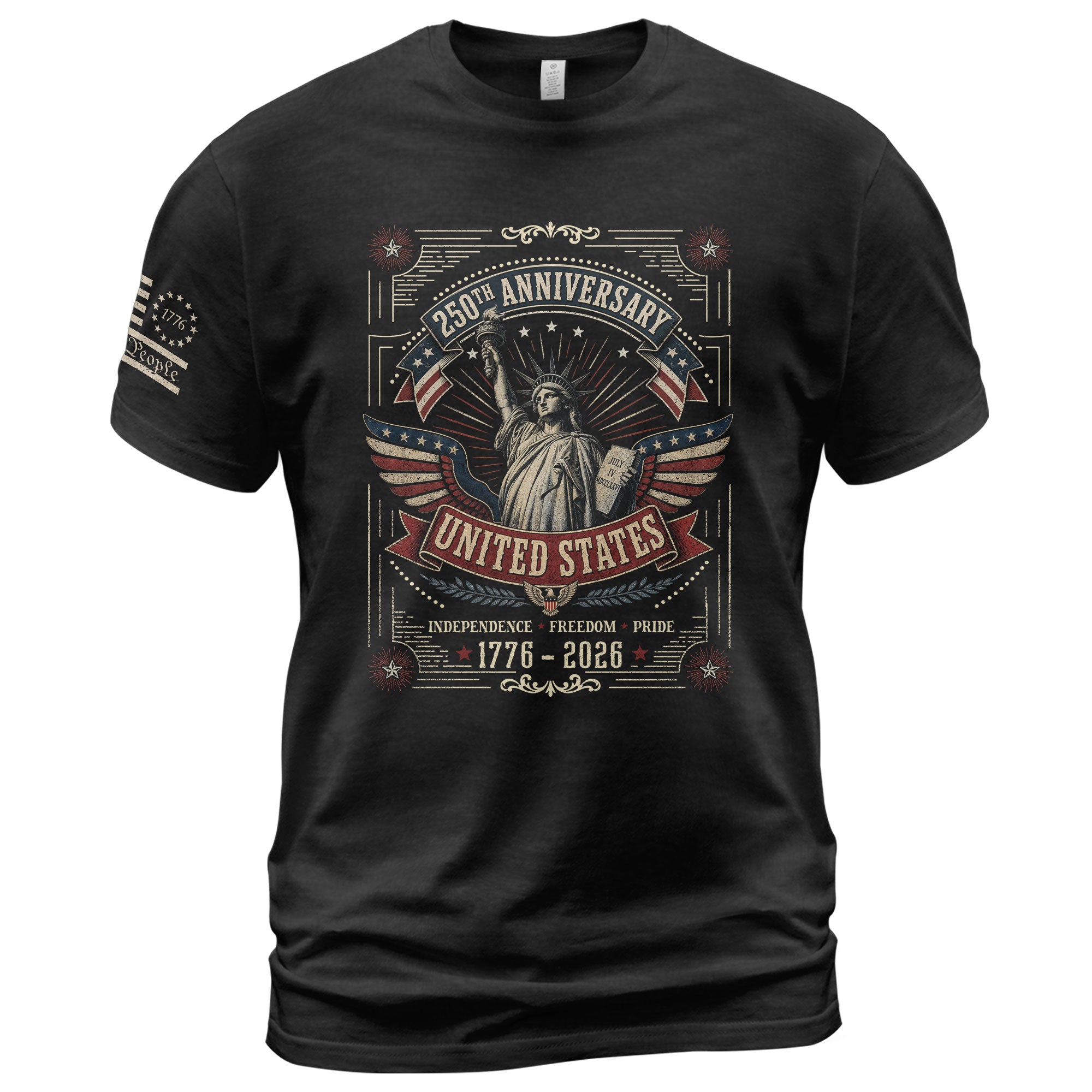 Statue of Liberty 250th Anniversary Shirt 1776-2026 United States Patriotic Graphic Tee - Rust Field Wear