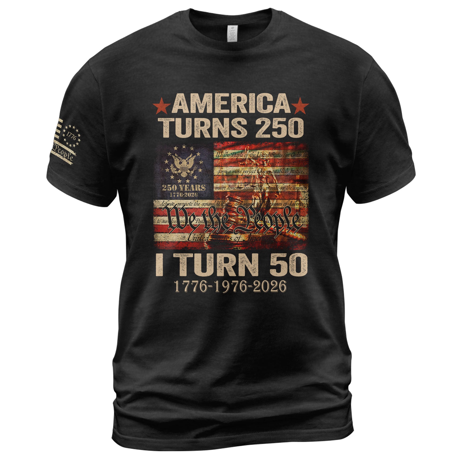 1976 Limited Edition 50th Birthday Shirt Patriotic We The People Graphic Tee 2026 - Rust Field Wear