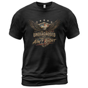 Undiagnosed But Something Ain't Right Tshirt - Patriotic Eagle Chronic Illness Tee - Rust Field Wear