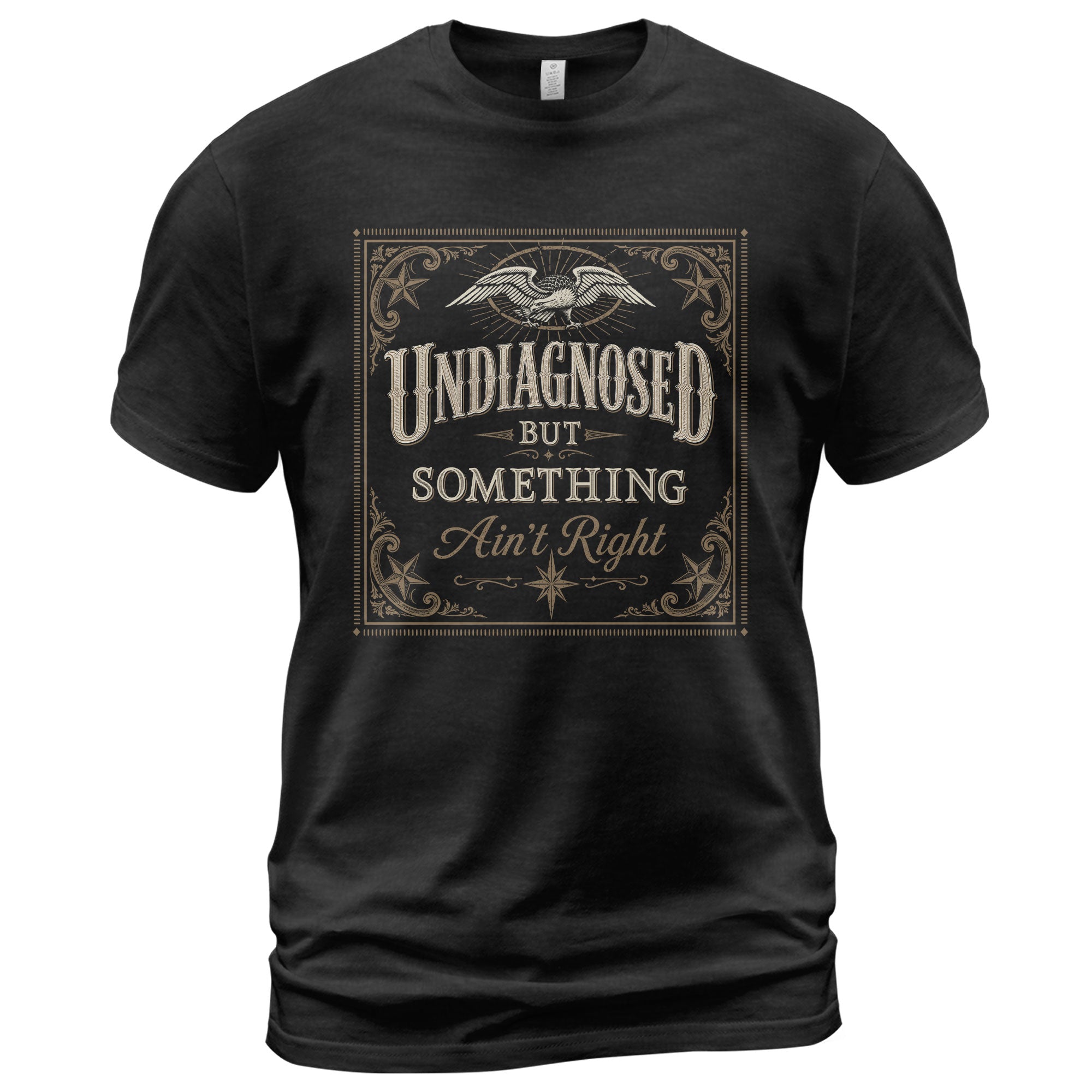 Undiagnosed But Something Ain't Right Tshirt - Vintage Filigree Chronic Illness Tee - Rust Field Wear