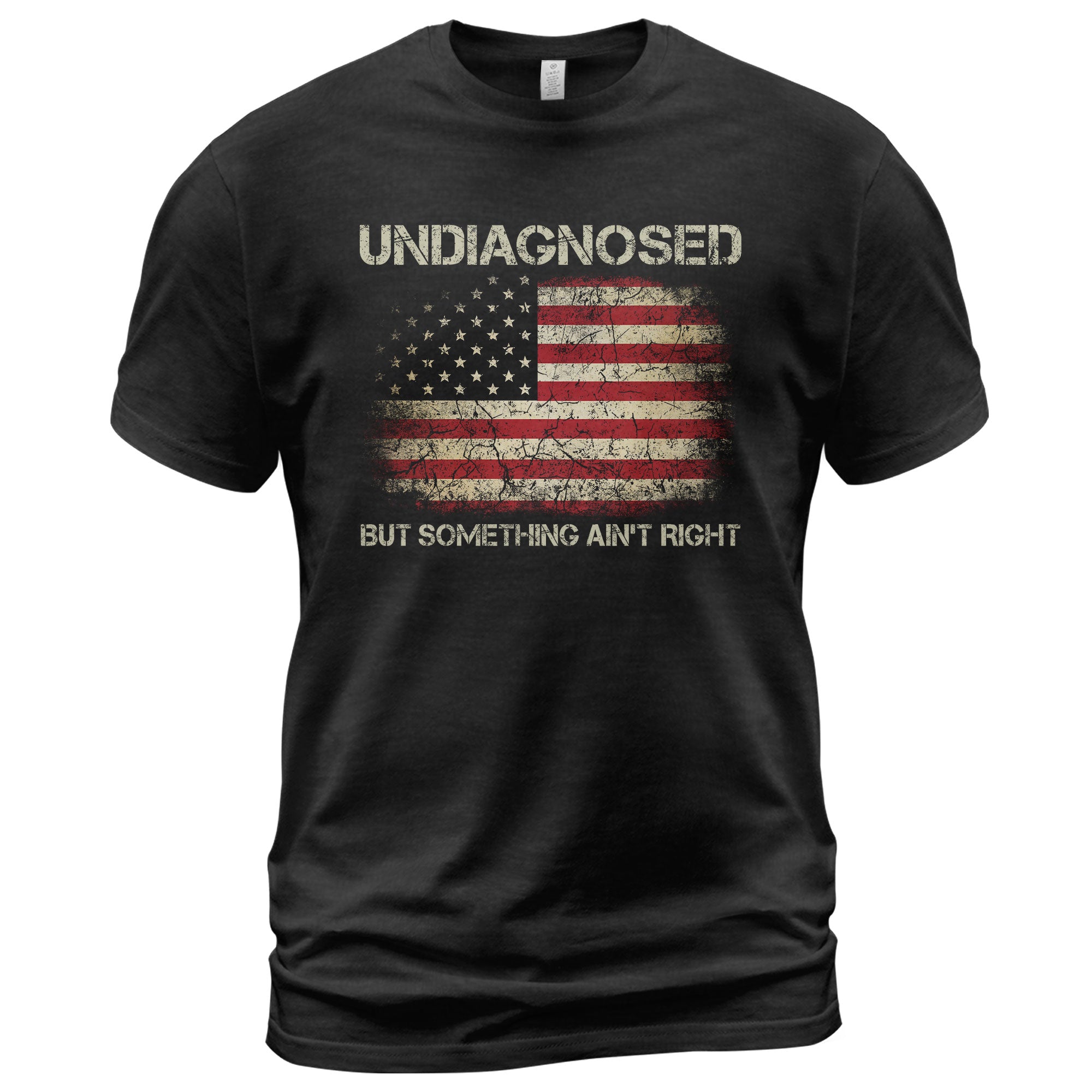 Undiagnosed But Something Ain't Right Tshirt - American Flag Chronic Illness Tee - Rust Field Wear