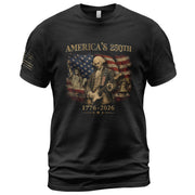 America's 250th George Washington Guitar Patriotic Flag 1776-2026 Independence Shirt - Rust Field Wear