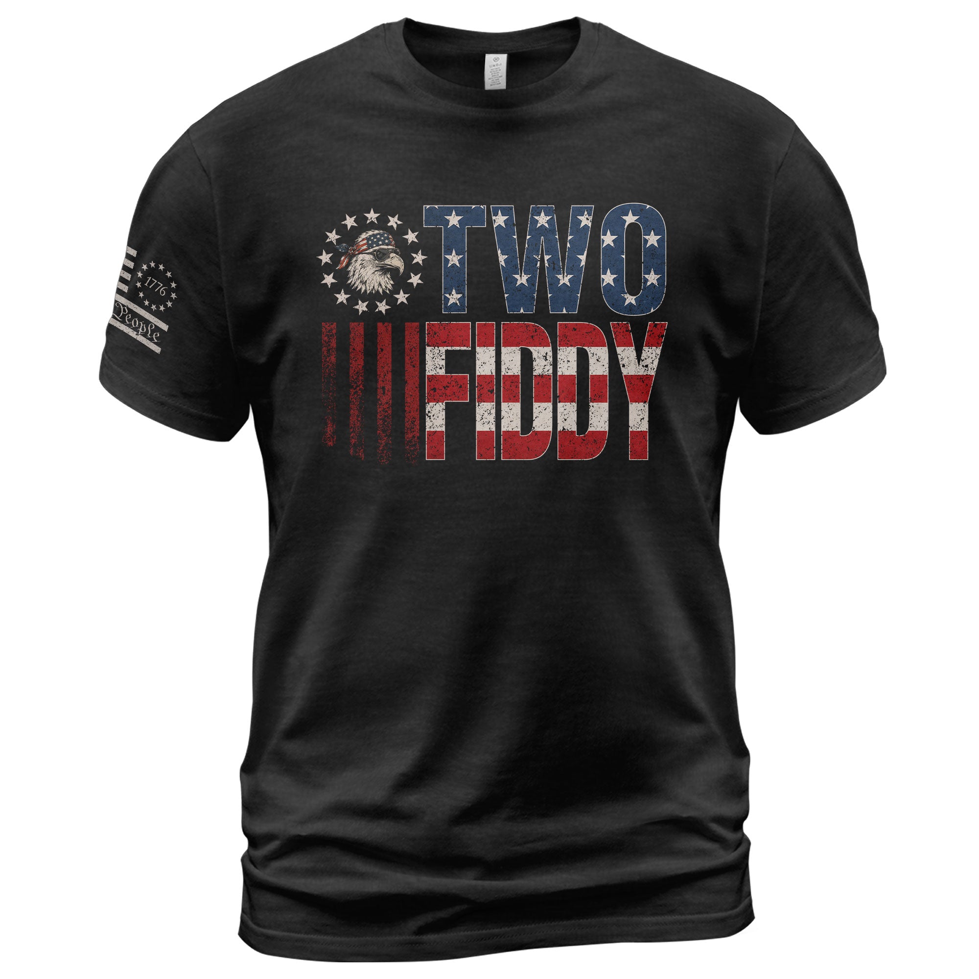 Two Fiddy Star-Spangled Graphic Tee - Patriotic 250th Anniversary Vintage Cotton Shirt - Rust Field Wear