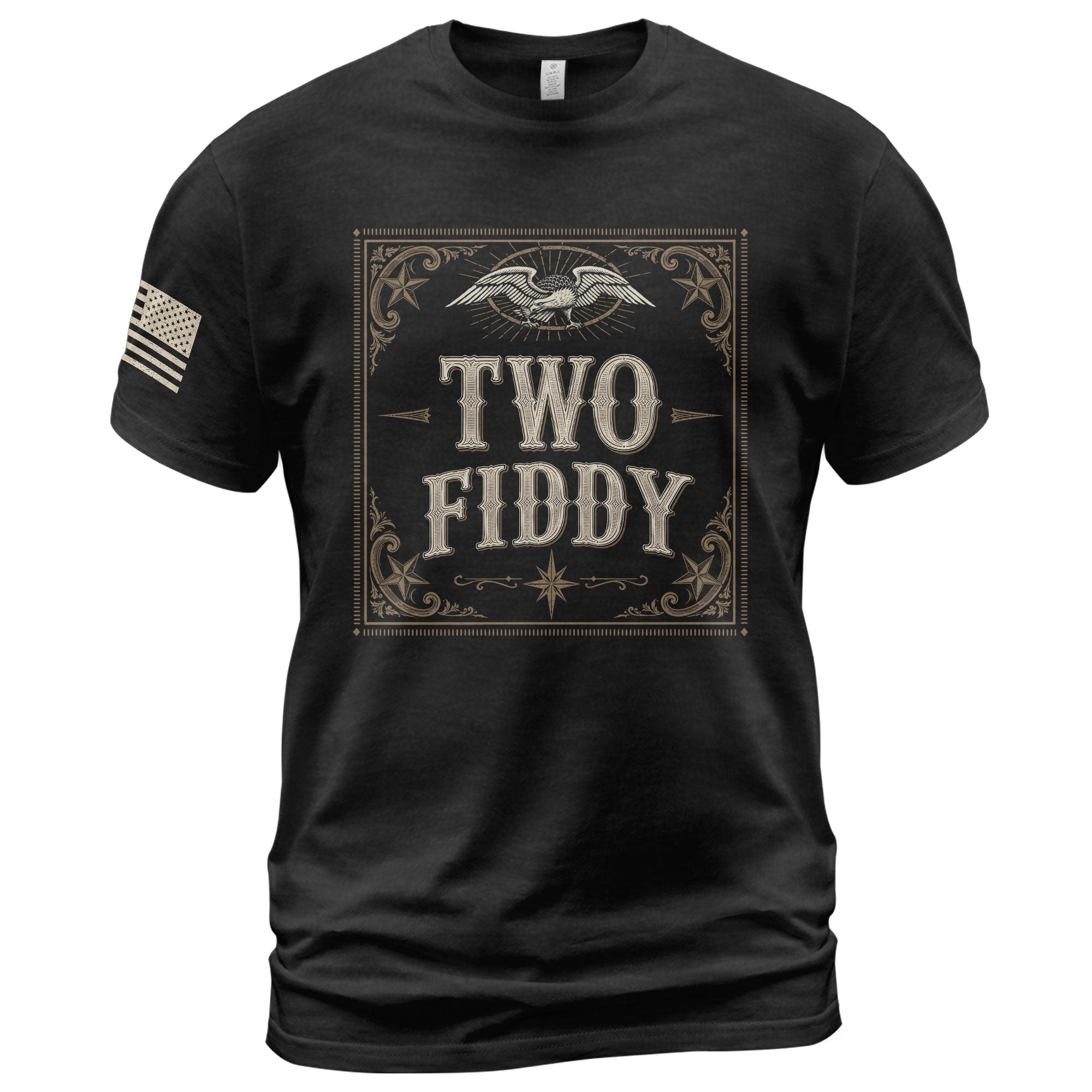 Two Fiddy Vintage Emblem Graphic Tee - Elegant 250th Anniversary Heritage Cotton Shirt - Rust Field Wear